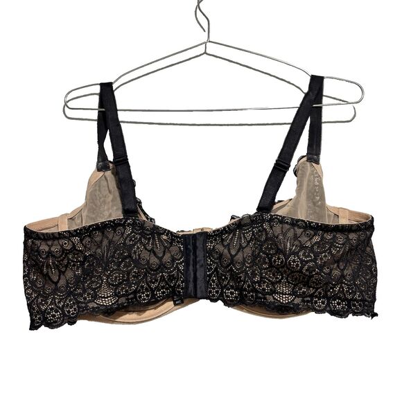 NEW Torrid Curve Unlined Balconette Bra 46C Black Lace Underwire Adjustable - Picture 2 of 7